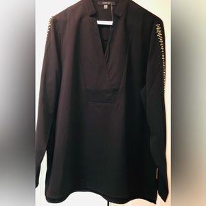 Black, long sleeve blouse